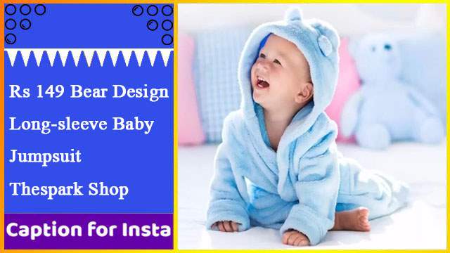 Rs 149 Bear Design Long-sleeve Baby Jumpsuit